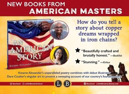 poster titled new books from american masters - an american story.